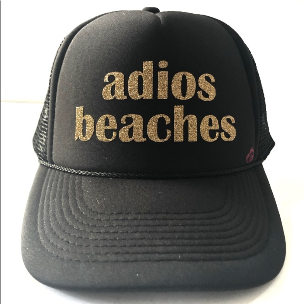 SOLD——Trucker hat ADIOS BEACHES NWT